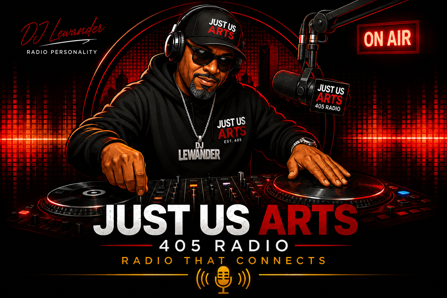DJ Lewander on Just Us Arts 405 Radio